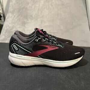 Brooks Ghost 14 Shoes Womens Size 10.5 Black Pink Running Sneakers Road Cushion